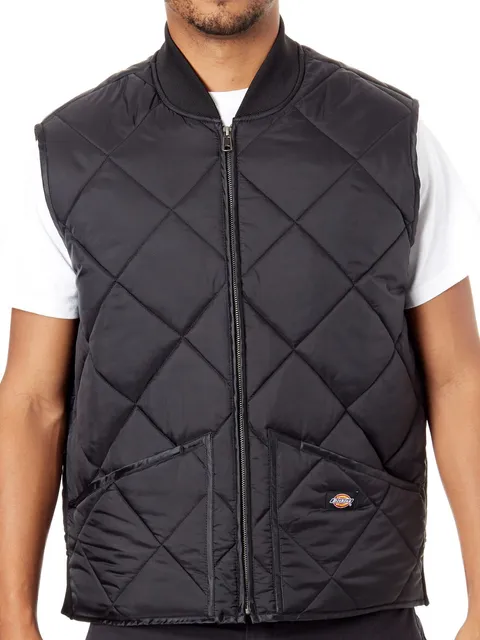 Dickies Uomo, Gilet trapuntato Diamond, Nero, S