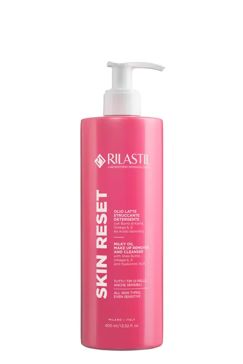 Rilastil Skin Reset Olio Latte Struccante Detergente, Nutriente, Emolliente e Lenitivo