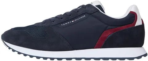 Tommy Hilfiger Uomo Sneakers Runner New Eva Summer Nylon Pop in Pelle Scamosciata, Blu (Desert Sky), 40