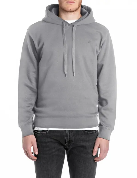 Replay Felpa con Cappuccio Uomo, 093 Lead Grey, XXL