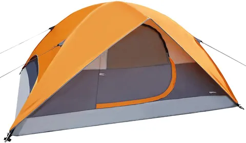 Amazon Basics Tenda da campeggio a cupola con protezione antipioggia e custodia per il