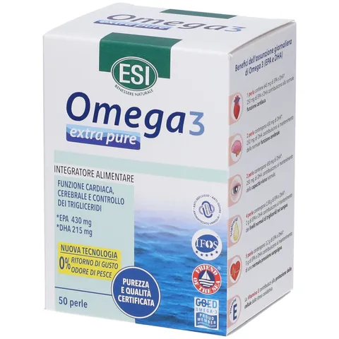 ESI, Omega 3 IFOS Extra Pure, Integratore Alimentare di Olio di Pesce Concentrato con