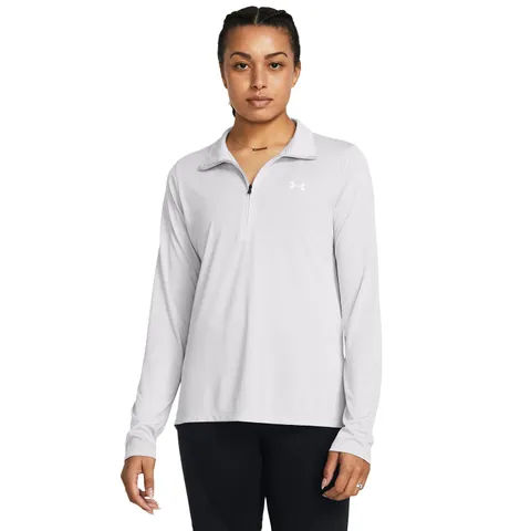 Under Armour Donna Tech 1/2 Zip- Twist, Maglia Donna Manica Lunga, Felpa donna con Zip, Comoda Maglia Palestra