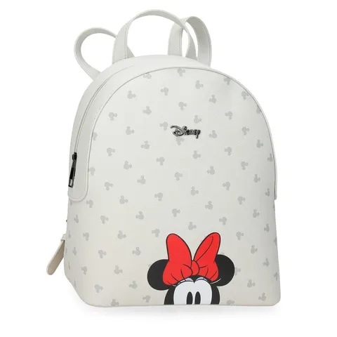 Joumma Disney Bowlogue Minnie Zaino da Passeggio Beige 23x26.5x11.5 cm PU e Poliestere