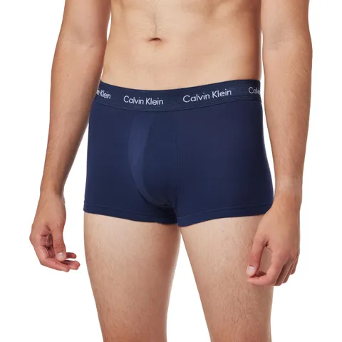 Calvin Klein Uomo Pantaloncini Boxer Vita Bassa Confezione da 3 Intimo, Verde (Blue Shadow/Supreme Green/Chalk), S