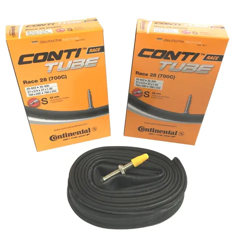 Continental - 2 camere d'aria Race 28 700 x 20-25C per bici da strada, 42 mm, con valvola Presta (1 paio)