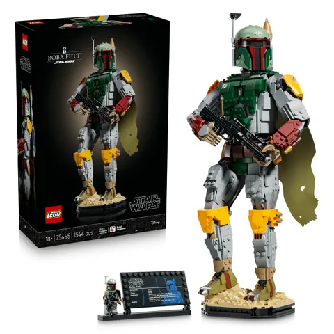 LEGO Star Wars 75455 Boba Fett Action Figure - Kit di Modellismo per Adulti con Armatura
