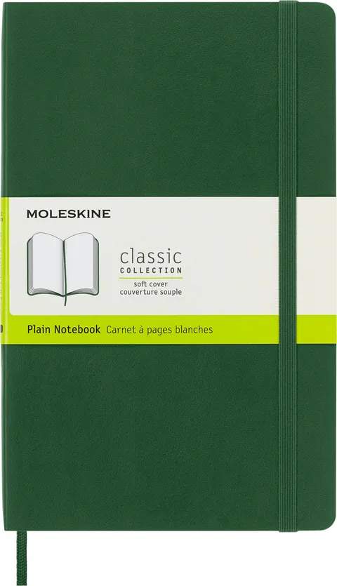 Moleskine Classic Notebook, Taccuino con Pagine Bianche, Copertina Morbida e Chiusura