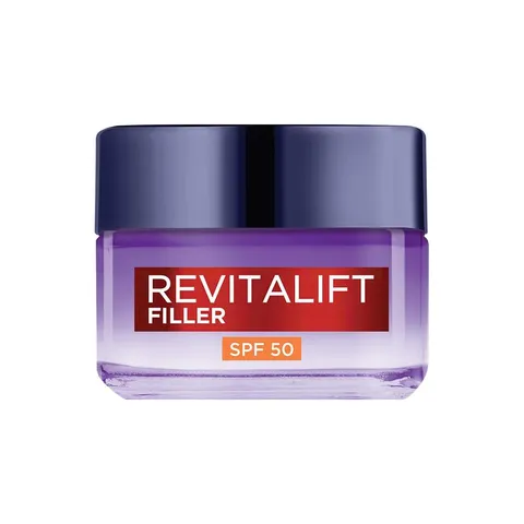 L'Oréal Paris Crema Viso Giorno Revitalift Filler SPF50, Per Tutti i Tipi di Pelle