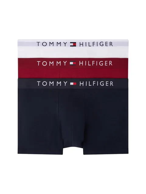 Tommy Hilfiger Uomo Pantaloncini Boxer Confezione da 3 Intimo, Multicolore (des Sky/White/Rouge), S