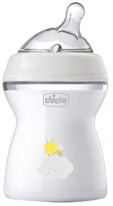 Chicco Natural Feeling Biberon Anticolica 2 Mesi + da 250 ml, Biberon con Tettarella in