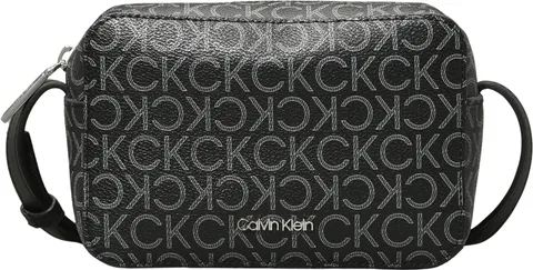 Calvin Klein Donna Borsa a Tracolla Ck Must Camera Bag Mono Piccola, Nero (Black Mono)