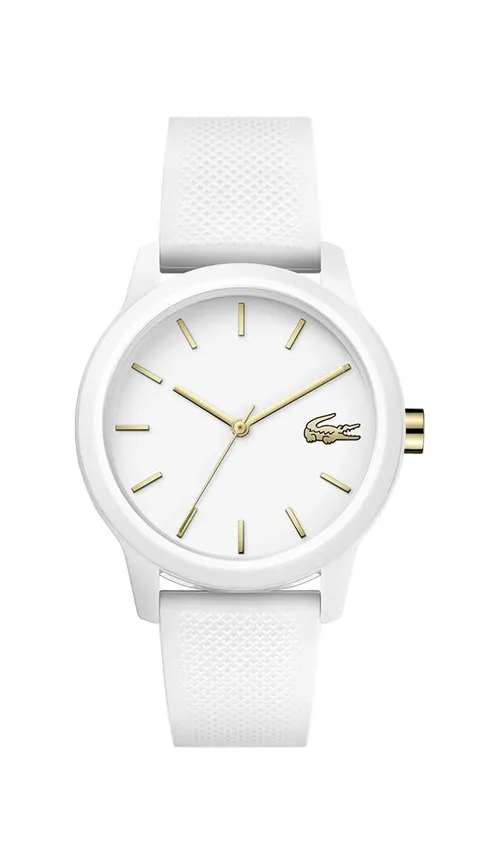 Lacoste Orologio Analogico 12.12 Ladies, Cinturino Silicone Bianco