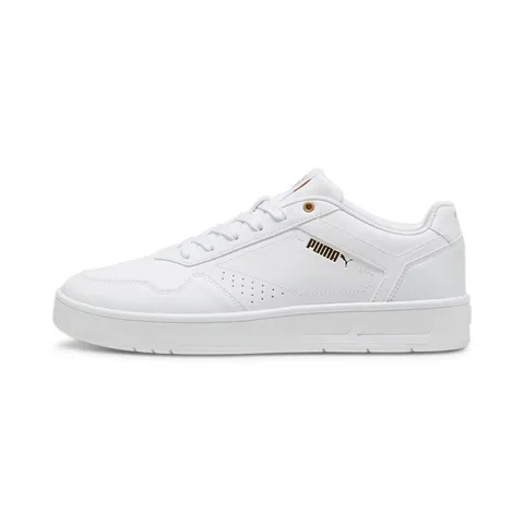 PUMA Unisex Court Classic Scarpe da ginnastica, Puma White Puma Gold, 41 EU