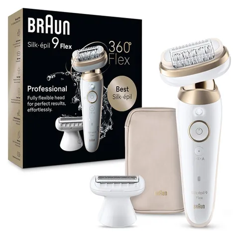 Braun Silk Epil 9 Flex Epilatore Elettrico Donna, Rasoio Elettrico Donna Con Testina