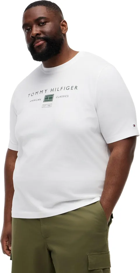 Tommy Hilfiger BT-Brand Love Mono Stack Tee-b Mw0mw44053 Maglietta S/S, White (White)