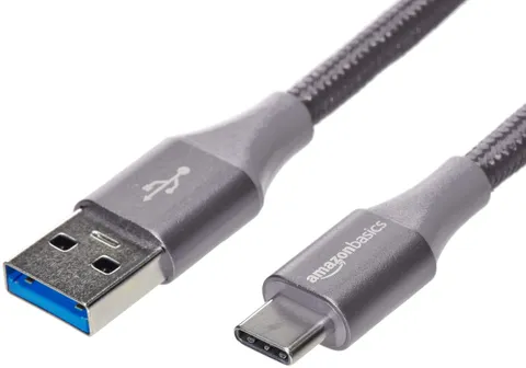 Amazon Basics Cavo di ricarica rapida da USB-C a USB-A 3.1 Gen 1, cavo intrecciato in