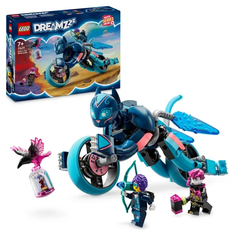 LEGO DREAMZzz 2 in 1 La Moto-Gatto di Zoey, Veicolo Giocattolo da Costruire in 2 Modi