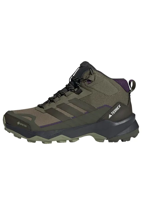 adidas Donna Terrex Skychaser Ax5 Mid Gore-Tex Hiking Shoes, Olive Strata/Night