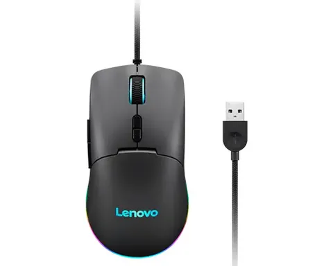 Lenovo M210 RGB - Mouse da gioco, 7 pulsanti, luce RGB a 3 zone, 8000 PPP, 300 IPS, 35 G