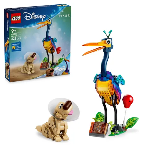 LEGO | Disney Pixar Kevin e Dug - Cane Golden Retriever Giocattolo e Uccello Esotico