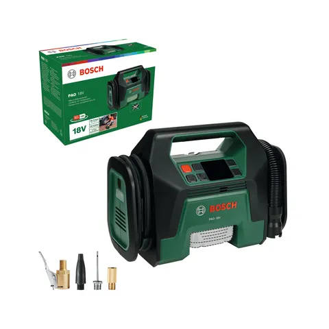 Bosch Compressore d'aria a batteria PAO 18V (dagli pneumatici ai grandi gonfiabili; incl