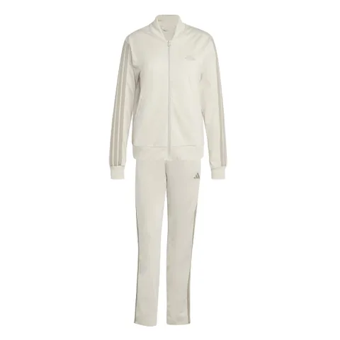 adidas Donna Essentials 3-Stripes Track Suit, Crystal Linen/beige, XL