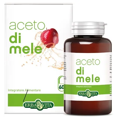 ERBA VITA Integratore Alimentare di Aceto di mele - 60 Capsule - Utile alla depurazione