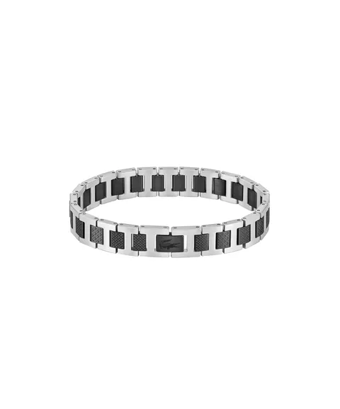 Lacoste METROPOLE Braccialetto H-Link Acciaio Inox Nero