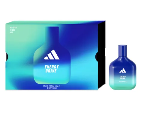 Adidas, Confezione Regalo Vibes Energy Drive Eau de Parfum 100 ml + Cappellino Verde