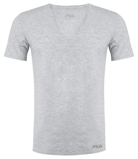 Fila FU5001 T-Shirt, Maglietta a Manica Corta Uomo, Grigio, S