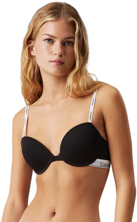 Calvin Klein Donna Reggiseno a Mezza Coppa Lightly Lined Elasticizzato, Nero (Black), 2A
