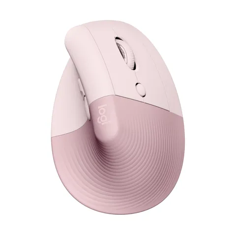 Logitech Lift Mouse Wireless Verticale Ergonomico, Ricevitore Usb Bluetooth O Logi Bolt, Silenzioso - Rosa