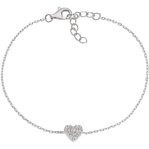 Amen Bracciale Cuore in Argento con Zirconi