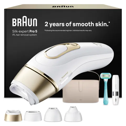 Braun Silk·Expert Pro 5, Epilatore Luce Pulsata Smart, Epilazione Laser Peli Donna a