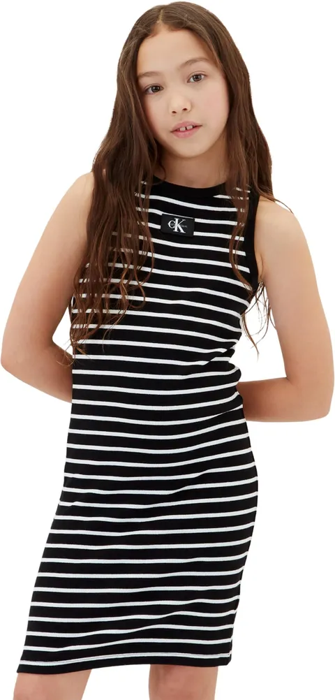 Calvin Klein Mini Me Rib Tank Dress Lvcktjh07g Altri Abiti, Black (Pvh Black), 12 Anni