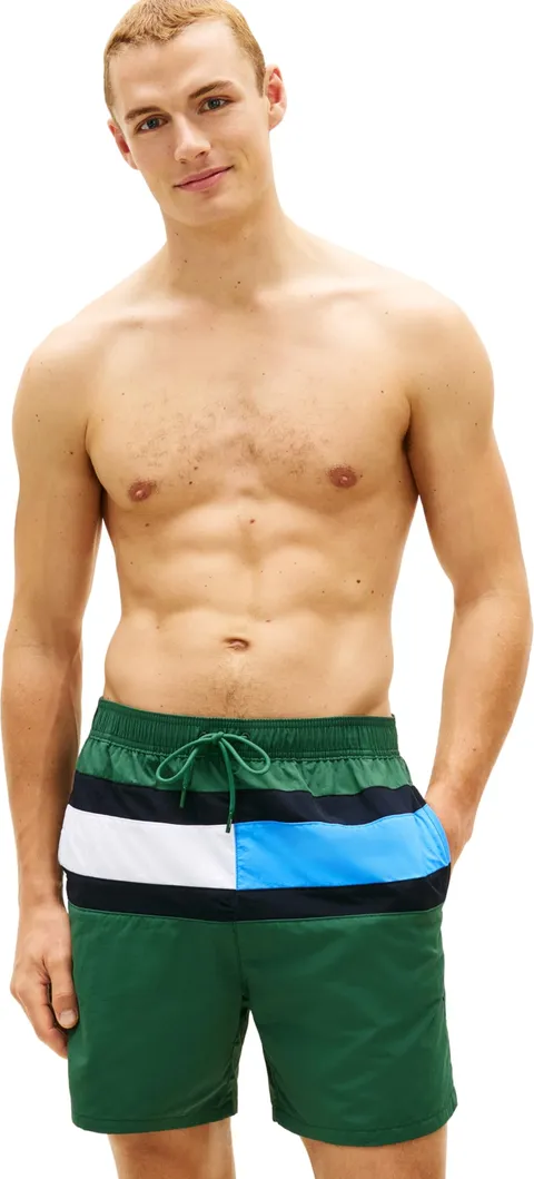 Tommy Hilfiger UM0UM0UM03474 Costume da Bagno da Uomo, con Coulisse, M, Verde (Street