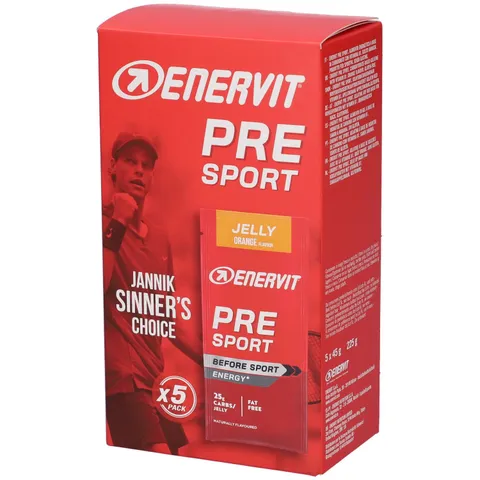 Enervit, Pre Sport Arancia, Gelatina Energetica, Formula Innovativa, 25g di Carboidrati