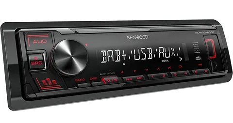 Kenwood Autoradio KMM-DAB307 con DAB+, Ingresso USB/AUX Frontale, con Frontalino
