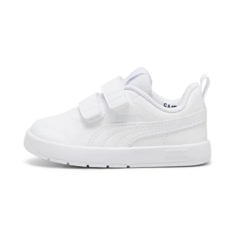 Puma Unisex Kids Courtflex V3 V Inf Sneaker, Puma White-Puma White-Silver Mist, 22 EU