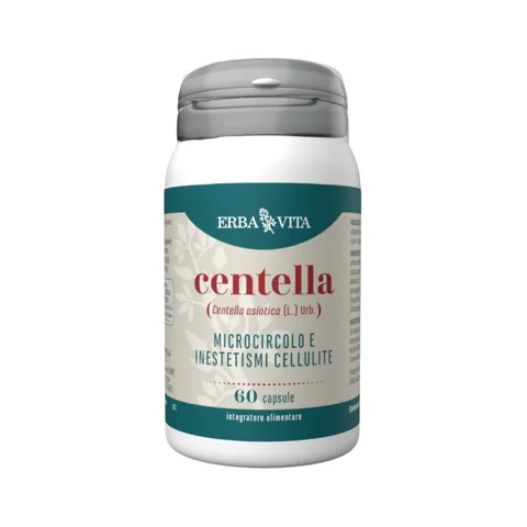 ERBA VITA Integratore Alimentare di Centella - 60 Capsule - Favorisce il microcircolo e