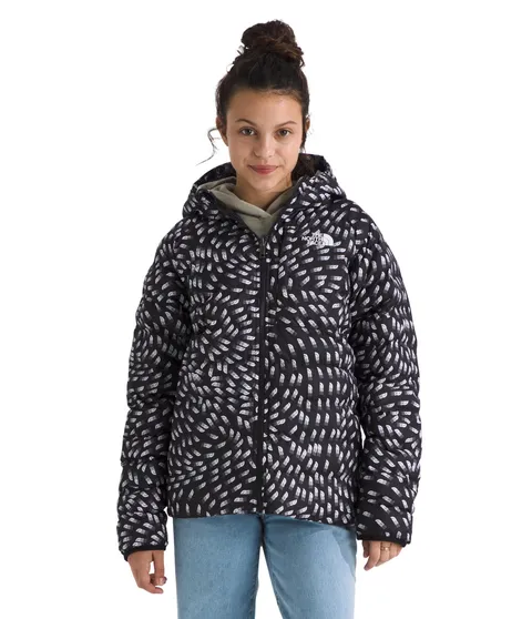 The North Face Reversible Perrito Hooded Giacca per ragazze Tnf Black Vector Field 128