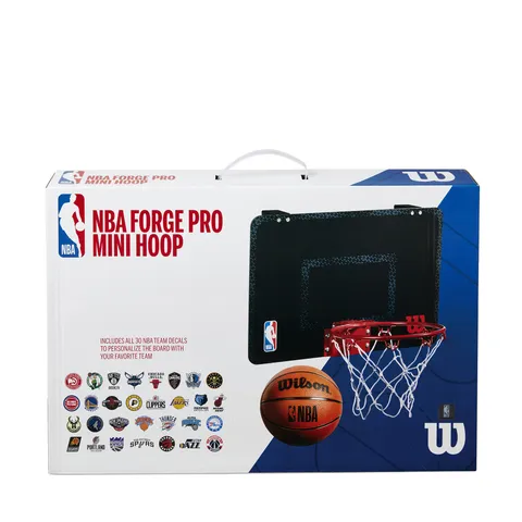 Wilson Minicanestro da basket NBA Forge PRO MINI HOOP, Con Adesivi di tutte le Squadre