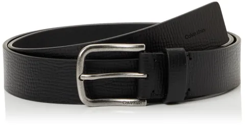 Calvin Klein Fibbia rotonda da uomo 35 mm fissa LV04D7069GCinture, NERO, 115