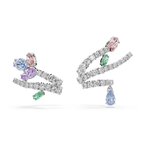 Swarovski x Ariana Grande Orecchini ear cuff, Taglio misto, Placcato rodio