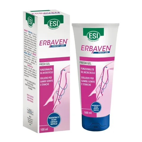 ESI, Erbaven Fresh Gel Idratante per Gambe Stanche e Gonfie, Rinfrescante e Tonificante