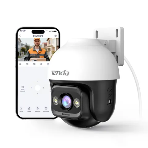 Tenda Telecamera Wi-Fi Esterno, 2K Videocamera Sorveglianza con Visione Notturna a