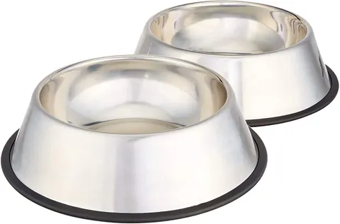 Amazon Basics Ciotola per cani in Acciaio inossidabile - Confezione da 2
