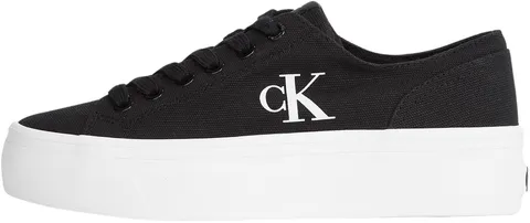 Calvin Klein Donna Sneakers Vulcanizzate Flatform Profilo Basso, Nero (Black/Bright White), 38