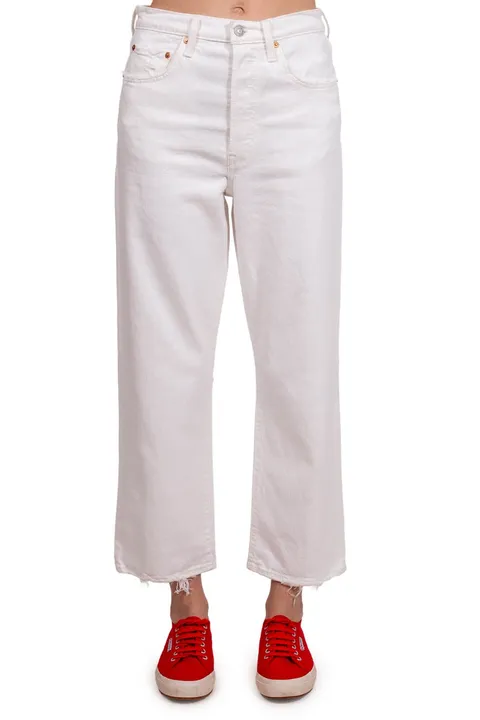 Levi's Ribcage Straight Ankle Jeans, Cloud Over, 33W / 29L Donna